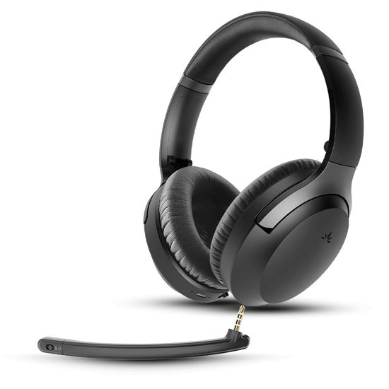 Picture of Avantalk Aria 3 - Bluetooth 5.3 LE Audio Headphones with Detachable Noise-Cancelling Mic for Work Calls & Music, 55 Hrs Wireless Headset with Sidetone for PC Computer and Phone