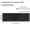 Picture of MCSaite Wired PS2 104 Keys Computer Keyboard with Stands,Black,Waterproof - US Layout Compatible for Windows, PC, Laptop
