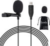 Picture of Fyvadio USB Lavalier Microphone, 6.6ft USB Microphone Plug & Play Omnidirectional Lapel Shirt Collar Clip on Mic for PC, Computer, Mac, Laptop, YouTube, Skype, Recording, Podcasting, Gaming