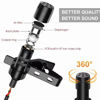 Picture of Fyvadio USB Lavalier Microphone, 6.6ft USB Microphone Plug & Play Omnidirectional Lapel Shirt Collar Clip on Mic for PC, Computer, Mac, Laptop, YouTube, Skype, Recording, Podcasting, Gaming