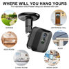 Picture of 1 Pack Adhesive Ring Camera Mount Stick Up Mount Holder Compatible with Outdoor Security Camera, 360° Degree Adjustable Security Mounting Bracket,Camera Not Included (Black, 1 Pack)