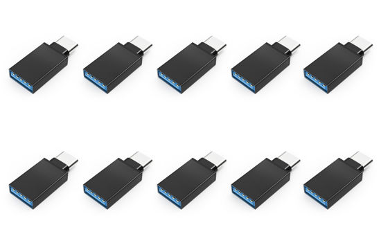 Picture of USB to USB C Adapter 10 Pack, Type A Female to C Male Charger Cable Converter for iPhone 15 14 13 12 Pro Max Plus, Apple Watch Ultra iWatch 9 8 7, MacBook Pro, iPad 10 9,Samsung Galaxy S20-23 and More