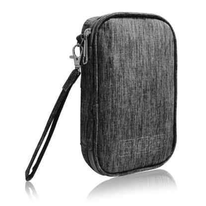 Picture of Electronic Organizer Bag Cable Organizer Travel Cord Organizer Case Pouch Portable Carrying Case for Charger Hard Drive Earphone USB SD Card (Grey)