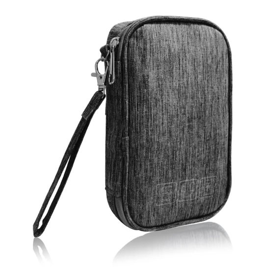 Picture of Electronic Organizer Bag Cable Organizer Travel Cord Organizer Case Pouch Portable Carrying Case for Charger Hard Drive Earphone USB SD Card (Grey)