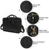 Picture of Leather Briefcases for Men 15.6 Inch Business Computer Bag Laptop Bag for Men Water Resistance Vintage Large Capacity Travel Messenger Bag Perfect Bag for Men-Black