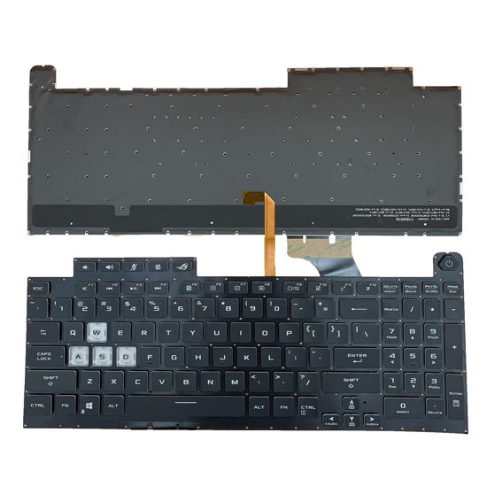 Picture of Siakoocty Laptop Replacement US Layout Colorful Backlight Keyboard for Asus ROG Strix G17 G731 G731G G731GT G731GU G712LU G712LV G712LW G712 0KNR0-6813US00 V185026JS1 0KN1 912KO11