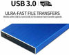 Picture of External Hard Drive 2TB Ultra-Thin Hard Drive USB3.0 Portable Hard Drive 2000GB Compatible PC Notebook Desktop (2TB, A-Blue)