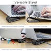 Picture of MoKo Universal Laptop/Computer Keyboard Stands,[4 Pack]Anti-Slip Silicone Tilting Wedge Riser Stable Kickstand,Ultra Compact Ventilated Tablet Stand Portable Elevation Feet for Notebook Keyboard-Black