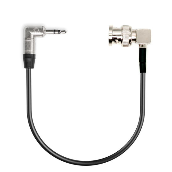Picture of HENGYONGTA Tentacle Sync Easync Denecke Bidirectional Timecode Flexible Cable 3.5 mm TRS Jack to Right Angle BNC for ARRI Amira, for Canon C300 C500 C70, for Sony FX6 FX9 Camera, Zoom Recorder