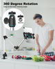 Picture of Dosvsi Tablet Wall Holder for iPad, 35in Adjustable Arm Drill Base Tablet Mount for Kitchen Cabinet, Sturdy Metal Camera Holder Webcam Stand for iPad Pro 12.9 Air Mini, Tab,Switch,iPhone, 4-13" Tablet