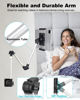 Picture of Dosvsi Tablet Wall Holder for iPad, 35in Adjustable Arm Drill Base Tablet Mount for Kitchen Cabinet, Sturdy Metal Camera Holder Webcam Stand for iPad Pro 12.9 Air Mini, Tab,Switch,iPhone, 4-13" Tablet