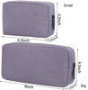Picture of CAAORDKSO Small Cable Organizer Bag, Charger Organizer Case Pouch Travel Bag, Waterproof Electronics Accessories Case for USB, Cable, Cord, Charger, Phone, Power Bank, Earphone (Small-Purple)