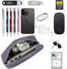 Picture of CAAORDKSO Small Cable Organizer Bag, Charger Organizer Case Pouch Travel Bag, Waterproof Electronics Accessories Case for USB, Cable, Cord, Charger, Phone, Power Bank, Earphone (Small-Purple)