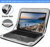Picture of Hsmienk Laptop Sleeve Case 17 Inch, Durable Shockproof Protective Computer Cover Flip Case Briefcase Carrying Bag Case Compatible with 17-17.3 Inch Laptop, Computer, Notebook, Black