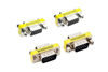 Picture of LuoQiuFa 4 pcs VGA SVGA HD15 Male-to-Male/Female to Female Mini Gender Converter Coupler Cable AdapterConnector