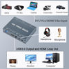 Picture of ATCCPYDM 4K DVI Video Capture Card,Audio Video HDMI Game Capture,DVI HDMI VGA to USB3.0 Full HD Video Capture Device,1080P@60Hz HDMI Loop-Out,Compatible with Windows,Linux,Android and MAC System