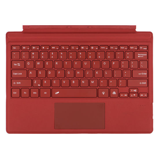 Picture of mobee Type Cover for Microsoft Surface Pro 7+/ Pro 7 / Pro 6 / Pro 5 / Pro 4 / Pro 3, Bluetooch Type Keyboard with Multi-Touch Trackpad, Ultra Silm (Red with Backlit)