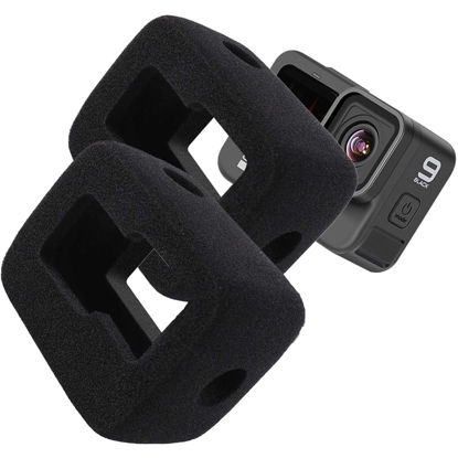 Picture of [2 Pack] Hero 12 11 10 9 Foam Windslayer Housing Case, Windscreen Windshield Windslayer Cover Housing Frame Case Compatible for Gopro Hero 9 10 11 12 Housing Frame Case Video Noise Reduction Accessory