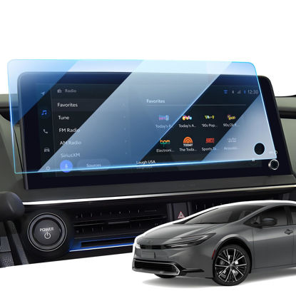 Picture of LANGBEAN 12.3 inch Screen Protector Compatible with 2023 2024 Toyota Prius Limited/XLE Touchscreen, HD Clear, High Sensitivity, 9H Tempered Glass Car Navigation Screen Protector Accessories