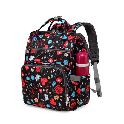 Picture of Gatycallaty Large Backpack Purse for Women - 10.6"L x 7.6"W x 16.4"H, 20L Capacity, 2 Compartments and 12 Pockets, Holds up to 15.6" Laptop