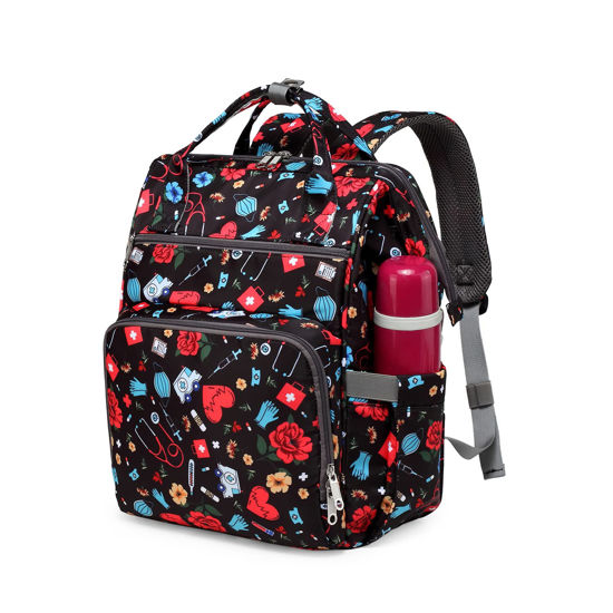 Picture of Gatycallaty Large Backpack Purse for Women - 10.6"L x 7.6"W x 16.4"H, 20L Capacity, 2 Compartments and 12 Pockets, Holds up to 15.6" Laptop