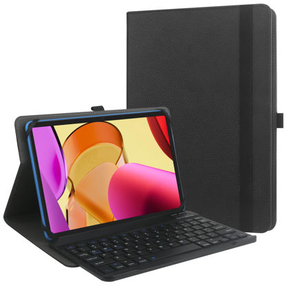 Picture of KuRoKo 9",9.7",10.1",10.5",10.9",11" Universal Tablet Case with Keyboard, Tablet Case with Removable Wireless Bluetooth Keyboard & Pen Holder for iPad, Galaxy Tablet, Pixel, Other 9-11 inch Tablet