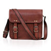 Picture of cuero Genuine Leather iPad/Tablet Bag Messenger Bag Small Briefcase CrossBody Shoulder Bag for Men and Women (Dark Brown, 14" x 11" Medium)