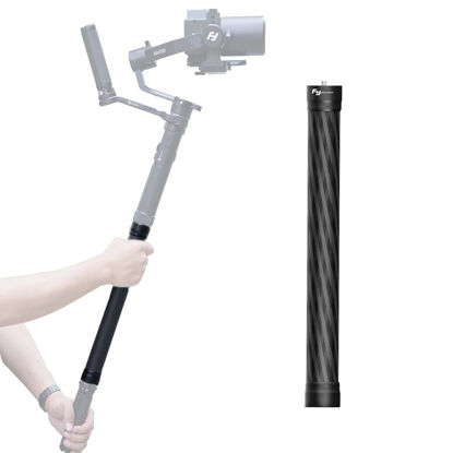 Picture of FeiyuTech Carbon Fiber Extension Bar 11 inches, Lightweight with 1/4" Hole/Screw for Smartphone/Camera Handhold Gimbal Stabilizer, Action Camera and Tripod.