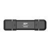 Picture of Silicon Power 500GB DS72 Portable USB 3.2 Gen 2 Type-C/Type-A SSD Solid State Drive Stick (Black)