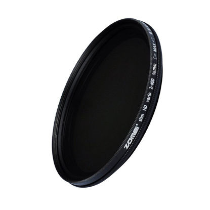 Picture of ZoMei 58mm Ultra Slim ND2-ND400 Fader Variable Neutral Density Adjustable Lens Filter Ultra Slim ND Filter Optical Glass