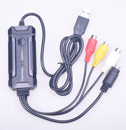 Picture of Top-Longer USB Video Grabber Cassette/Tape Converter for VHS to DVD Cassette Tape Magnetic Cassettes with Windows 11/10 and Mac OS X Ventura 13.0.1-Updated Version