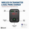 Picture of Car and Driver Wireless FM Transmitter | Hands-Free Calling, Built-in Mic | Dual USB 4.8A Charging Power | Stream Music & Phone from Car Stereo via Bluetooth 5.3 | Plugs into 12V Lighter Socket