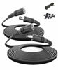 Picture of Itramax 20ft 12V DC Extension Cable (2-Pack),DC 2.1mm x 5.5mm 5521 Power Supply Adapter Flat Extender Cord,Female to Male Wire for IP Network,CCTV Security Camera,DVRs & More Devices,5V,9V,24V,12 Volt