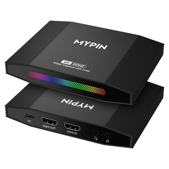Picture of 4K 60fps HDMI Video Game Capture and Passthrough Support HDR & VRR,1080P 120fps Capture for games console Live Streaming and Video Recording in 4K