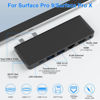 Picture of Surface Pro 9/Pro 11 Hub Docking Station with 4K HDMI, Thunerbolt 4(8K Video+40Gbps+100W Power), 100M Ethernet, USB3.0, SD TF Card Slot, 3.5mm Audio, Triple Display for Surface Pro 9/Pro X Accessories