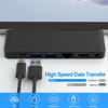 Picture of Surface Pro 9/Pro 11 Hub Docking Station with 4K HDMI, Thunerbolt 4(8K Video+40Gbps+100W Power), 100M Ethernet, USB3.0, SD TF Card Slot, 3.5mm Audio, Triple Display for Surface Pro 9/Pro X Accessories