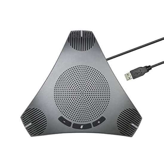 Picture of TRUSBEE Conference Speaker and Microphone,360° Omnidirectional USB Speakerphone Microphone, Clear Voice Pickup, Noise Reduction Computer Microphone for 8-10 People Business Conference,Home Office