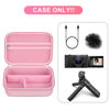 Picture of BOVKE Carrying Case for Sony ZV-1 / ZV-1F / ZV-1 II Vlog Digital Camera & Bluetooth Grip Vlogger Accessory Kit for Vlogging YouTube Live Video Streaming, Mesh Pocket for USB Cables Charger, Pink