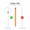 Picture of AhaStyle Duotone Case for Apple Pencil 1st Gen, Silicone Sleeve Cover with Cable Adapter Tether Kit Compatible with Apple Pencil 1st Generation(Orange)