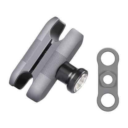 Picture of FANAUE Anti-Theft Double Socket Arm Compatible with RAM Mounts B Size Ball Head and Bike Motorcycle Phone Holder, Fits Industry All Standard 1" Ball Adapters, Made of Aluminum Alloy Length 2.4"