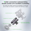Picture of FANAUE Anti-Theft Double Socket Arm Compatible with RAM Mounts B Size Ball Head and Bike Motorcycle Phone Holder, Fits Industry All Standard 1" Ball Adapters, Made of Aluminum Alloy Length 2.4"