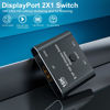 Picture of CableDeconn DisplayPort 8K DP 1.4 Switch Bi-Direction 8K@30Hz 4K@120Hz Splitter Converter for Multiple Source and displays (dp 16k Switch 2x1)