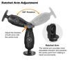 Picture of WINDFRD 1.5" Double Ball Mount with Two AMPS Round Plates, Tablet/Fish Finder Mount, Double Socket Swivel Ratchet Arm with 1.5 inches / 38mm / C Size Ball, Compatible with RAM, Arkon, iBolt and More