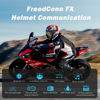 Picture of FreedConn Motorcycle Bluetooth Headset FX 2-10 Riders 1500m Intercom Motorcycle Communication System Bluetooth Intercom Universal Pairing IP67 Waterproof/Stereo Music/Handsfree/GPS/Black/2 Pack