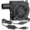 Picture of WDERAIR 120mm x 32mm USB 5V Brushless Centrifugal Blower Multi-Speed Control Fan with Tube for Small Electric BBQ Grill Air Bellow Inflatable Replacement