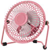 Picture of Chchmu USB Fan 4 Inch Mini USB Desk Table Fan Personal Portable Desktop Cooling Fan Powered by USB PC Netbook for Camping Home Office Outdoor Travel, Strong Wind, Pink