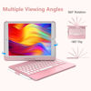 Picture of KBCASE Touchpad Keyboard Case for iPad 9th/8th/7th 10.2 inch, Backlit Trackpad Keyboard, 360°Rotatable Case with Pencil Holder for iPad 9th/8th/7th Gen (Rose Gold)