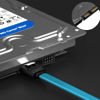 Picture of AYECEHI 6 Pack 90 Degree Right Angle SATA III 6.0 Gbps Cable (SATA 3 Cable) with Locking Latch Black - 12 Inches for SATA HDD, SSD, CD Driver, CD Writer (Blue)