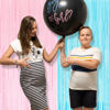 Picture of BRAVESHINE Tinsel Photo Backdrop Curtains - 2 Pack 3.2x8.2ft Pastel Pink Blue Foil Fringe Streamer Curtain for Birthdays Boy or Gril Sweet Donuts Party Decoration
