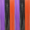 Picture of BRAVESHINE Tinsel Photo Backdrop Curtains - 2 Pack 3.2x8.2ft Black Orange Purple Foil Fringe Streamer Party Supplies for Halloweens, Lantern, Pumpkin, Home, Indoor or Outdoor Decorations